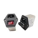 Power Filter CW1B-10A-T 10A 6A CW1B-06A-T(CW2B 06A T red Switch with Light)