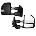 Power Heated Tow Mirrors fit for 2017-2020 Ford F250 F350 F450 F550 Super Duty Pickup Truck Extended Trailer Towing Side Mirrors w/Turn Signal, Puddle Light, Spot Auxiliary Light