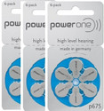 Power one P675 Hearing Aid Batteries 1.45V 3 patta (18 battery) Button Cells Stethoscope Case