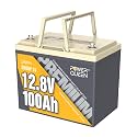 Power Queen 12V 100Ah LiFePO4 Lithium Battery, Group 24 for RV Trailer