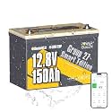 Power Queen 12V150Ah Group27 Trolling Motor LiFePO4 Battery for Marine Boat