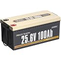 Power Queen 24V 100Ah LiFePO4 Battery 2.56kWh Deep Cycle Lithium Battery with Longer Runtime, 100A BMS, 4000-15000 Cycles, 2.56kW Max Load Power for Solar Storage System, Marine, Backup Power