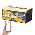 Power Queen LiFePO4 Battery 36V 100Ah, Bluetooth Lithium Battery Group8D