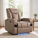 Power Recliner Chair, Reclining Sofa with Bluetooth Speakers,Yellow