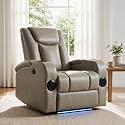 Power Recliner Chair, Reclining Sofa with Bluetooth Speakers, Green