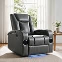 Power Recliner Chair, Reclining Sofa with Bluetooth Speakers, Blue