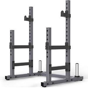 power squat rack  adjustable barbell rack with weight plate stand  heavy duty power rack for bench press squats amp strength training  barbell holder stand amp weight plate stand squat rack with bumper stand