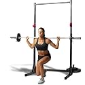 Power Squat Rack | Adjustable Barbell Rack with Weight Plate Stand | Heavy Duty Power Rack for Bench Press, Squats & Strength Training | Barbell Holder Stand & Weight Plate Stand (MW-905)