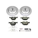 PowerStop Euro-Stop Fully Coated Rear Brake Kit For BMW X3 2004-10 - ECE-R90 Certified Brake Pads + Disc Rotor Upgrade, ESK5738