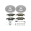 PowerStop Euro-Stop Fully Coated Front Brake Kit For Audi A4 2012-16 |A4 Quattro 2012-16 |A5 2012-14 |A5 Quattro 2012-17 |A6 2012-13 - ECE-R90 Certified Brake Pads + Disc Rotor Upgrade, ESK6133