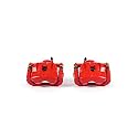 PowerStop Front Red Powder Coated Brake Caliper Pair for Mazda RX-8 2004-11 - High-Temp Brake Caliper Upgrade, S3248A