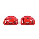 PowerStop Front Red Powder Coated Brake Caliper Pair for BMW 335d 2009-11 |335i 2007-13 |335i xDrive 2009-13 |335is 2011-13 |335xi 2007-08 |BMW X1 2013-15 - High-Temp Brake Caliper Upgrade, S3334