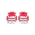 PowerStop Front Red Powder Coated Brake Caliper Pair for Buick Rainier 2004-05 |Chevrolet SSR 2006 |Trailblazer 2002-05 |GMC Envoy 2002-05 - High-Temp Brake Caliper Upgrade, S4798A