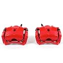 PowerStop Front Red Powder Coated Brake Caliper Pair for Chevrolet HHR 2006-11 |Malibu 2004-08 |Pontiac G6 2006-07 - High-Temp Brake Caliper Upgrade, S4910