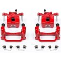 PowerStop Rear Red Powder Coated Brake Caliper Pair for Infiniti G35 2005-08 |G37 2009-10 |M35 2006-09 |M45 2006-09 |Nissan 350Z 2005-09 - High-Temp Brake Caliper Upgrade, S2792A