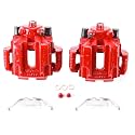 PowerStop Rear Red Powder Coated Brake Caliper Pair for BMW 330Ci 2006 |330i 2006 |330xi 2006 |335d 2009-11 |335i 2007-13 |BMW 335i xDrive 2009-13 - High-Temp Brake Caliper Upgrade, S3328
