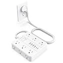 Power Strip Flat Plug,AOFO 5FT Extension Cord with Multiple Outlets