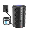 10FT Power Strip Tower Surge Protector,16 Wide‑Spaced Outlets &amp; 5 USB Ports