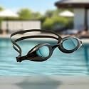 SPECSMAKERS Power Swimming Goggles for Men &amp; Women | Anti-Fog &amp; UV Protection | Adjustable Strap &amp; Leak-Proof Big Frame Swim Goggles | Wide-Vision Professional Swimming Goggles – Black