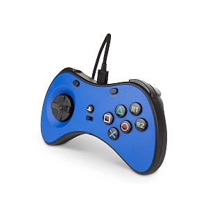 powera fusion wired fightpad gaming controller for playstation 4 ps4 blue officially licensed