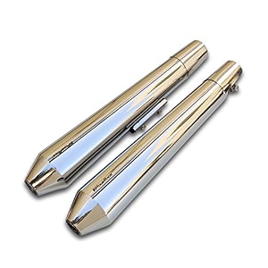 powerage performance slip-on twin polish finish exhaust for royal enfield re interceptor 650 continental gt 650