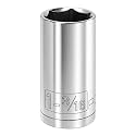 Powerbuilt 1/2 Inch Drive x 1-3/16 Inch SAE Deep Socket, 6 Point, Chrome-Vanadium made, Size Marking - 940113