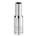 Powerbuilt 1/2 Inch Drive x 11mm Metric Deep Socket, 6 Point, Chrome-Vanadium made, Size Marking - 642218