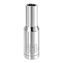 Powerbuilt 1/2 Inch Drive x 11mm Metric Deep Socket, 6 Point, Chrome-Vanadium made, Size Marking - 940152