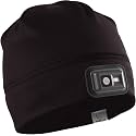 POWERCAP LED Hat Light 150 Lumens Rechargeable Fleece Beanie with Bright Built-in Headlamp Waterproof LED Warm One Size Cap