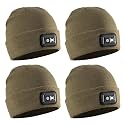 POWERCAP LED Hat Light 150 Lumens Rechargeable Fleece Beanie with Bright Built-in Headlamp Waterproof LED Warm One Size Cap