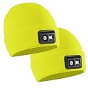 POWERCAP LED Hat Light 150 Lumens Rechargeable Fleece Beanie with Bright Built-in Headlamp Waterproof LED Warm One Size Cap