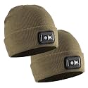 POWERCAP LED Hat Light 150 Lumens Rechargeable Fleece Beanie with Bright Built-in Headlamp Waterproof LED Warm One Size Cap