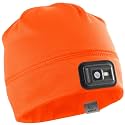 POWERCAP LED Hat Light 150 Lumens Rechargeable Fleece Beanie with Bright Built-in Headlamp Waterproof LED Warm One Size Cap