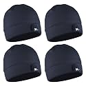 POWERCAP LED Hat Light 150 Lumens Rechargeable Fleece Beanie with Bright Built-in Headlamp Waterproof LED Warm One Size Cap