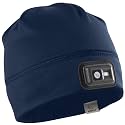POWERCAP LED Hat Light 150 Lumens Rechargeable Fleece Beanie with Bright Built-in Headlamp Waterproof LED Warm One Size Cap