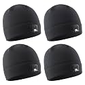 POWERCAP LED Hat Light 150 Lumens Rechargeable Fleece Beanie with Bright Built-in Headlamp Waterproof LED Warm One Size Cap