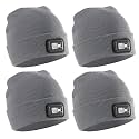 POWERCAP LED Hat Light 150 Lumens Rechargeable Fleece Beanie with Bright Built-in Headlamp Waterproof LED Warm One Size Cap