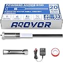 Powered Anode Rod for Hot Water Heater, Electrical Anode Rod Made of Titanium Eliminates Rotten Egg/Sulfur Smell, Fits 40-89 Gallons Hot Water Tanks, Rust and Corrosion, Reduce Limescale