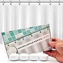 Powerful Anti-Billowing Magnetic Shower Curtain Weights for Splash-Free Bath Experience - 360° Silicone Wrapped - Will Never Rust - Heavy Magnets Prevent Curtain Liners from Blowing | 4 Pairs | White