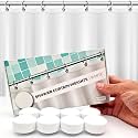 Powerful Anti-Billowing Magnetic Shower Curtain Weights for Splash-Free Bath Experience - 360° Silicone Wrapped - Will Never Rust - Heavy Magnets Prevent Curtain Liners from Blowing | 8 Pairs | White