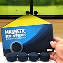 Powerful Magnetic Weights for Any Screen Door Mesh - Keeps Your Screen 100% Sealed with Smooth Closure - Heavy Magnets Reinforce Weak Seals - 360° Silicone Wrapped | 4 Pairs (Screen Not Included)