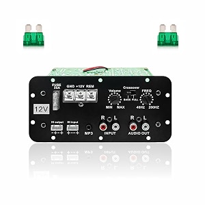 12v 120w car multi channel amplifier stereo power sub woofer kit class ab mosfet power supply for basstube enclosure under-seat enclosure woofers amp sub-woofersextra 2 fuse
