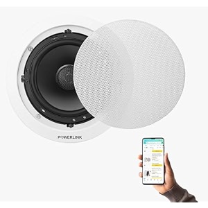 934 bluetooth flush mount in-wall in-ceiling 2-way speaker system quick connections polypropylene cone amp polymer tweeter stereo sound 30 watt for homeofficegymkitchenhome theater