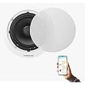 9" Bluetooth Flush Mount in-Wall in-Ceiling 2-Way Speaker System Quick Connections Polypropylene Cone &amp; Polymer Tweeter Stereo Sound 30 Watt for Home,Office,Gym,Kitchen,Home Theater