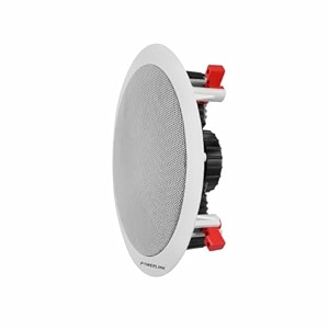 powerlink 9-inch 20-watt wired in flush mount ceiling speakers for office gym kitchen home theater covered porches whitepack of 1metal grillwith lmt