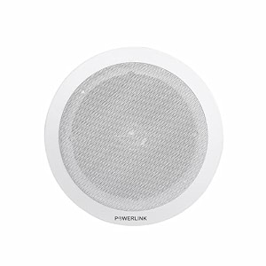 powerlink 3-inch 10-watt wired in flush mount ceiling speakers for office kitchen home theater covered porches whitepack of 1metal grillwithout lmt