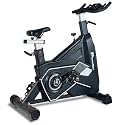 PowerMax Fitness BS-3600C Commercial Spin Exercise Bike, 24 Kg fly wheel, Max user 180kg, Belt drive, Manual braking, 2pc Crank, Adjustable pedal and seat, Leather Cushion seat, Stride Length 400mm