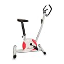PowerMax Fitness BU-200-AL143 Premiun Upright Exercise Bike for Home Use,HDR foam grip,Comfortable Cusion Seat,Adjustable Height,Exercise Cycle【Max User Wt.100kg |1 PC Crank 】 DIY(DO IT YOURSELF)White