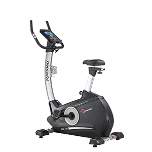 powermax fitness bu-740 upright exercise bike for home use with 8kg flywheel magnetic resistance lcd display 10-level adjustable resistance anti-slip pedal max user weight 120kg black