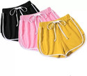 POWERmerc Solid Women Pink Yellow Black Hotpants